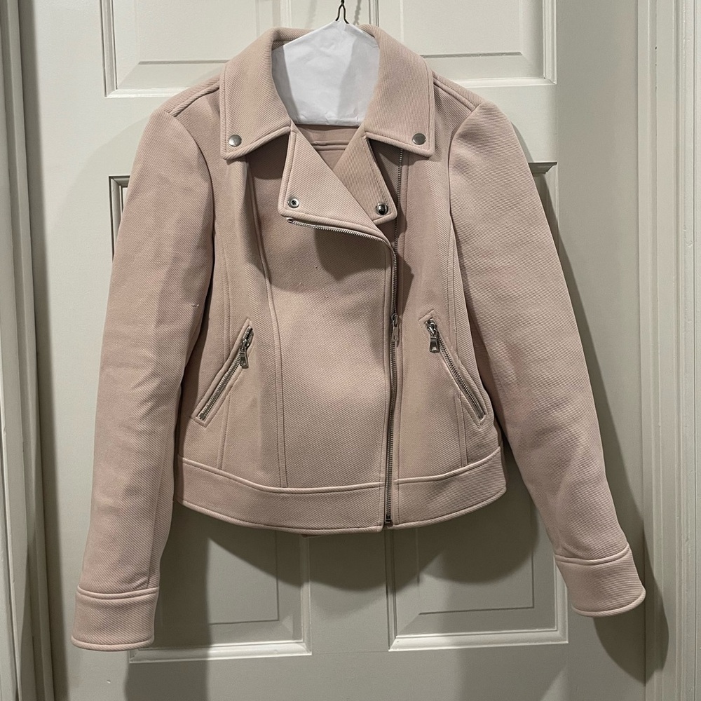 Ann Taylor Blush Pink Biker Jacket